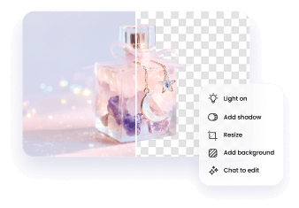 抠图完成后支持进一步编辑处理