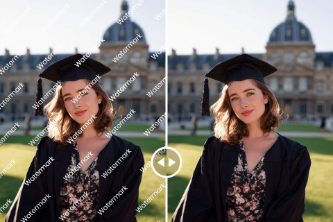 去除校园照片上的水印