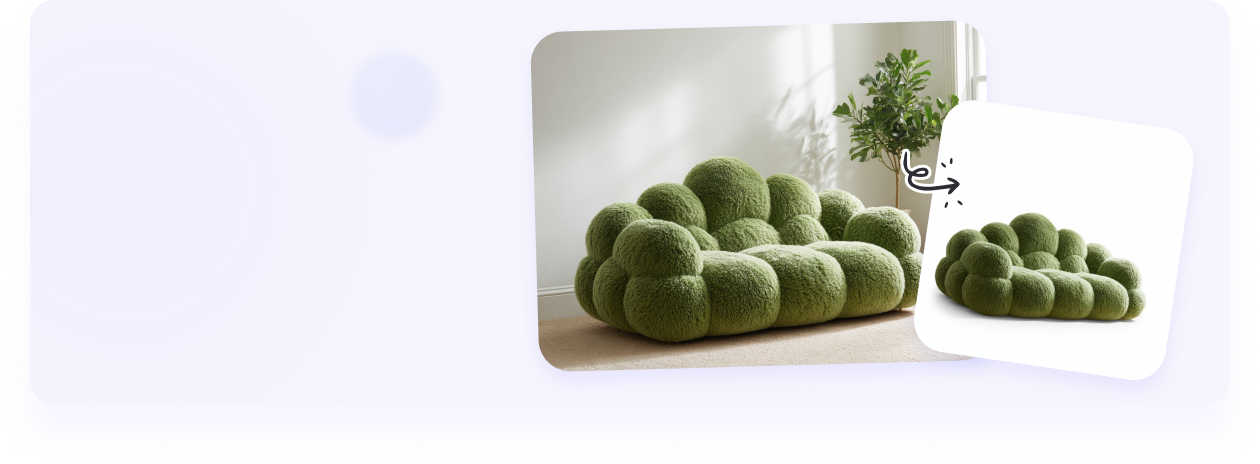 给沙发抠图并制作白底图