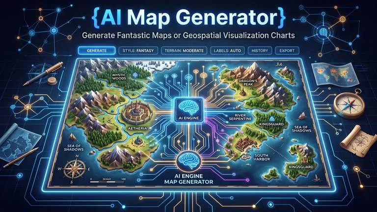 AI 地图生成器，打造地理空间可视化图 | 录咖