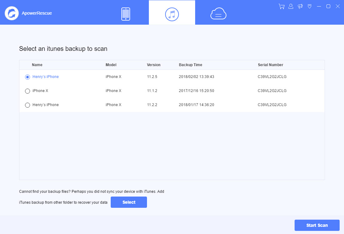 iTunes backup